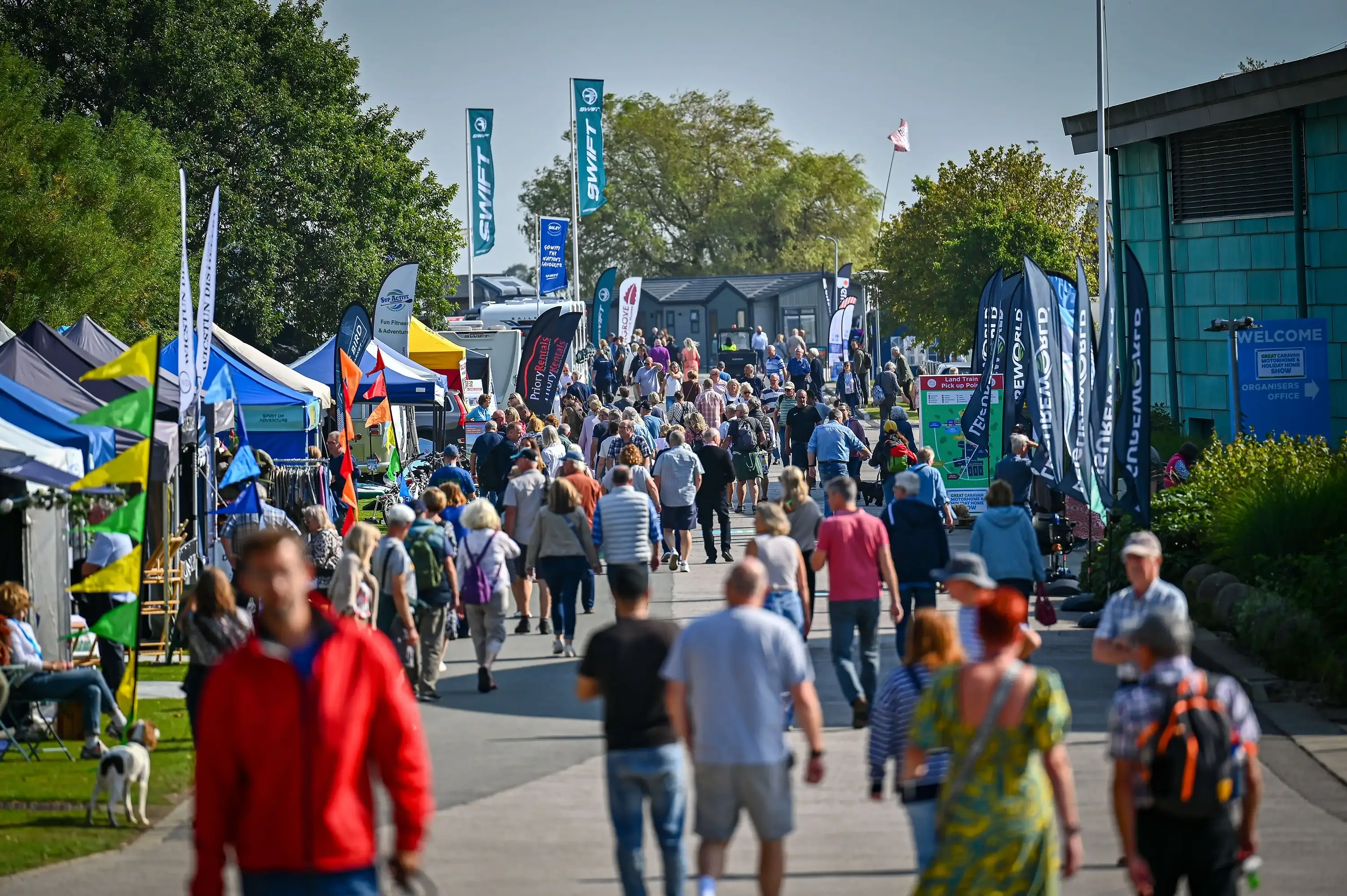 Event crowds walking